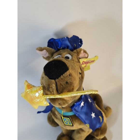 Scooby Doo 24" Vintage Plush 2002 Wizard Hat And Cape Robe Stars Blue - Picture 2 of 11